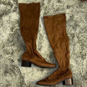 Forever 21 Tan Over-the-Knee Boots
